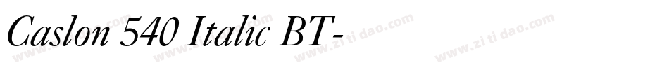 Caslon 540 Italic BT字体转换